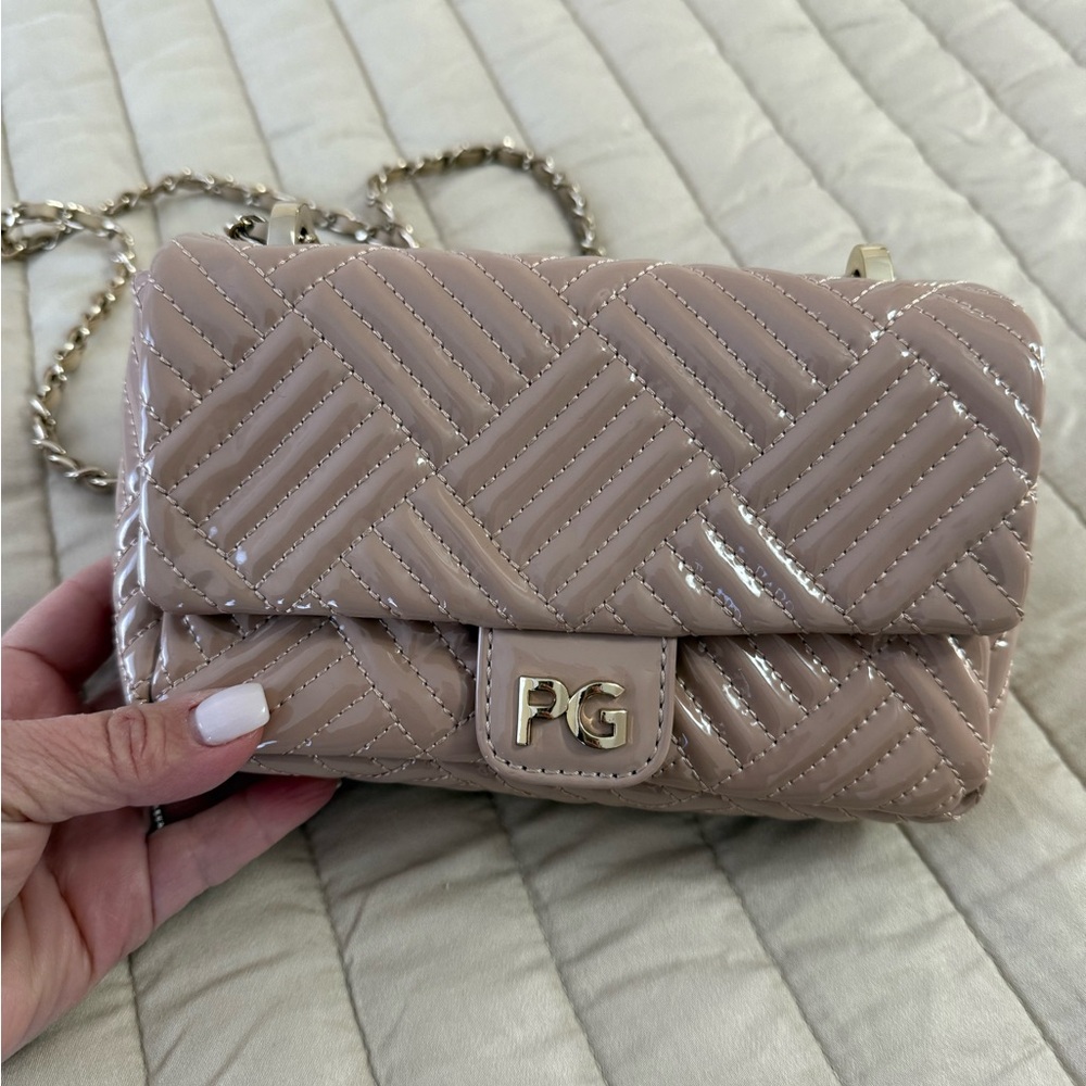 Quilted Beige Crossbody Bag used once in excellent condition